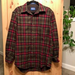 Pendleton - Lodge Shirt - Red Brown Flannel